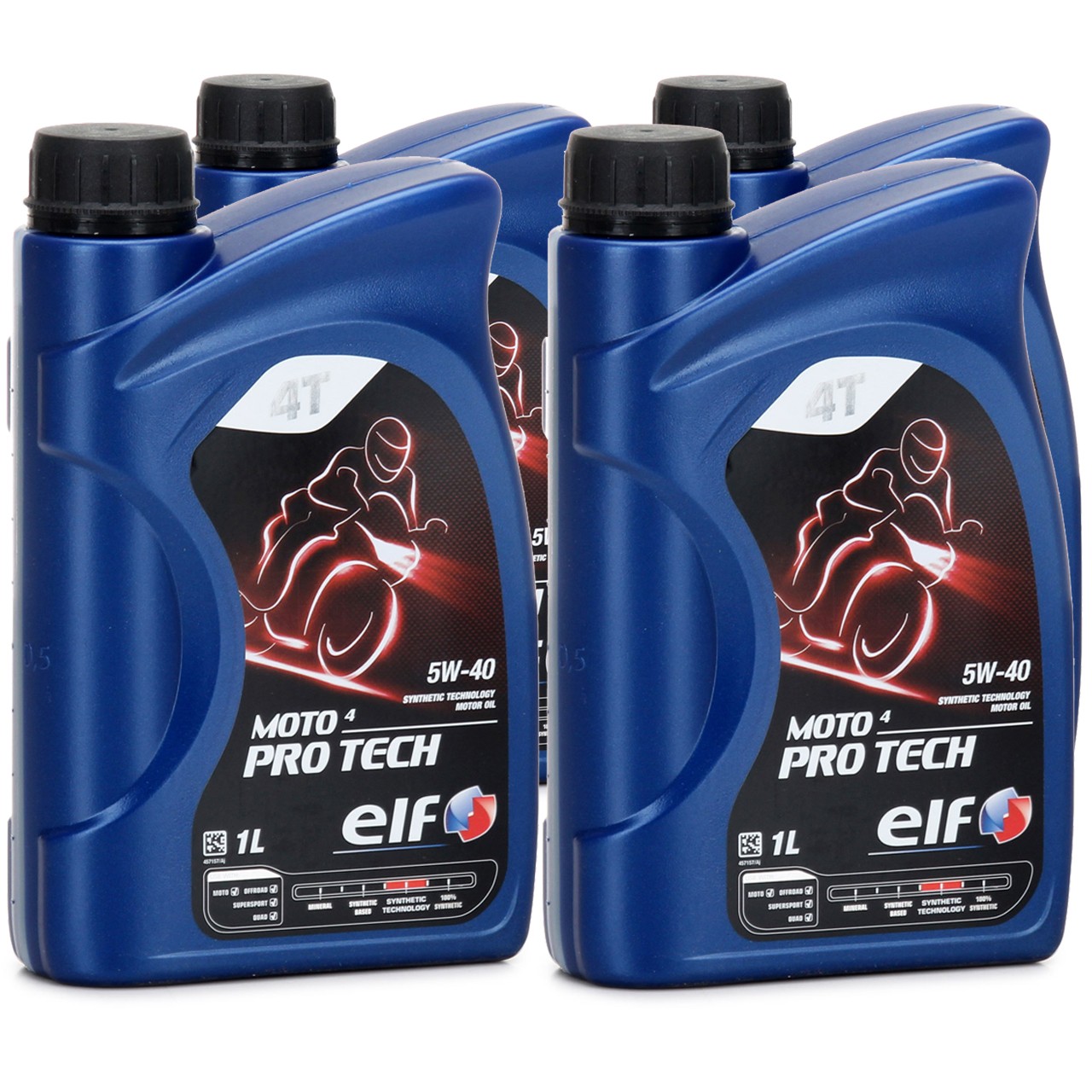 ELF Motoröl ÖL 4T 4 TAKT MOTO 4 PRO TECH 5W 40 5W40 JASO MA2 API SL