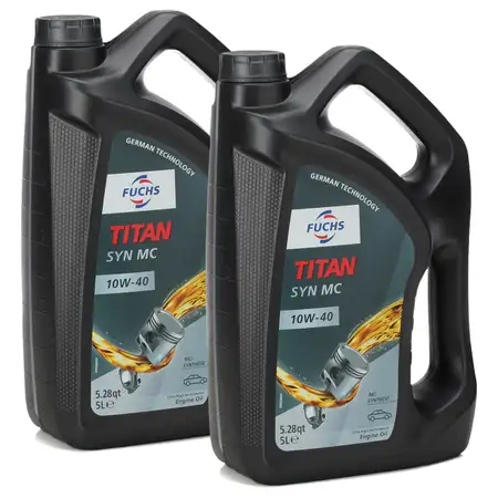 10 Liter FUCHS TITAN SYN MC 10W40 Motor&ouml;l ACEA A3/B4 MB 229.3 VW 501.01 505.00