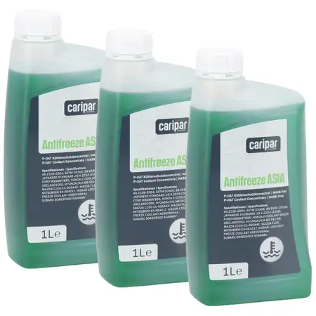 3L 3 Liter CARIPAR ANTIFREEZE ASIA Frostschutz K&uuml;hlerfrostschutz Konzentrat