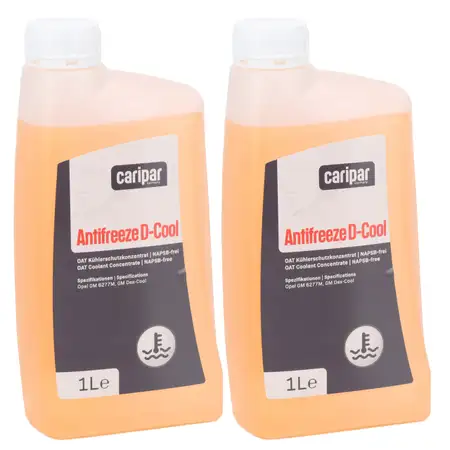 2L 2 Liter CARIPAR ANTIFREEZE D-COOL Frostschutz K&uuml;hlerfrostschutz Konzentrat