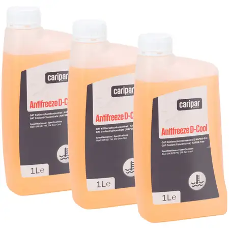 3L 3 Liter CARIPAR ANTIFREEZE D-COOL Frostschutz K&uuml;hlerfrostschutz Konzentrat