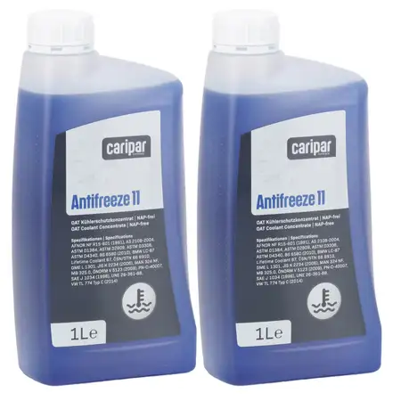 2L 2 Liter CARIPAR ANTIFREEZE 11 Frostschutz K&uuml;hlerfrostschutz Konzentrat