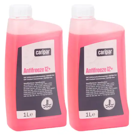 2L 2 Liter CARIPAR ANTIFREEZE 12+ Frostschutz K&uuml;hlerfrostschutz Konzentrat