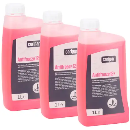 3L 3 Liter CARIPAR ANTIFREEZE 12+ Frostschutz K&uuml;hlerfrostschutz Konzentrat