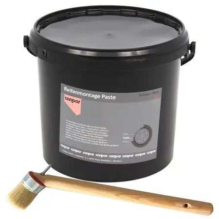 5kg CARIPAR Reifenmontagepaste Reifenmontier Wax Paste Montagepaste SCHWARZ + Pinsel