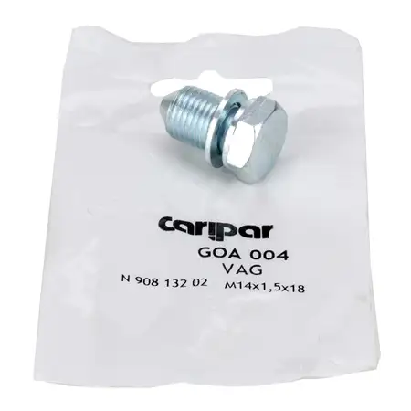 CARIPAR &Ouml;lablassschraube M14x1,5 + Dichtring AUDI CUPRA SEAT SKODA VW N90813202