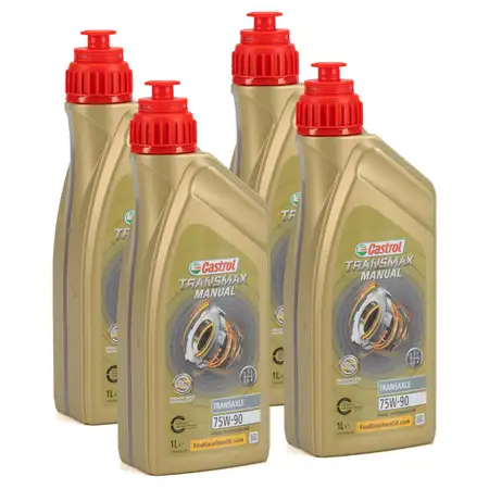 4L 4 Liter CASTROL TRANSMAX MANUAL TRANSAXLE 75W90 Schaltgetriebe&ouml;l API-GL4+ VW