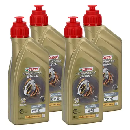 4L 4 Liter CASTROL Schaltgetriebe&ouml;l TRANSMAX MANUAL MULTIVEHICLE 75W-90 API GL-4