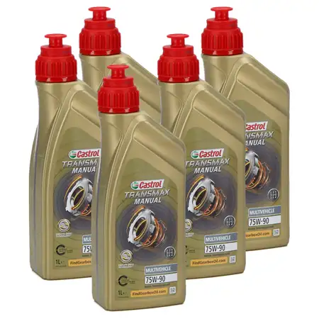 5L 5 Liter CASTROL Schaltgetriebe&ouml;l TRANSMAX MANUAL MULTIVEHICLE 75W-90 API GL-4