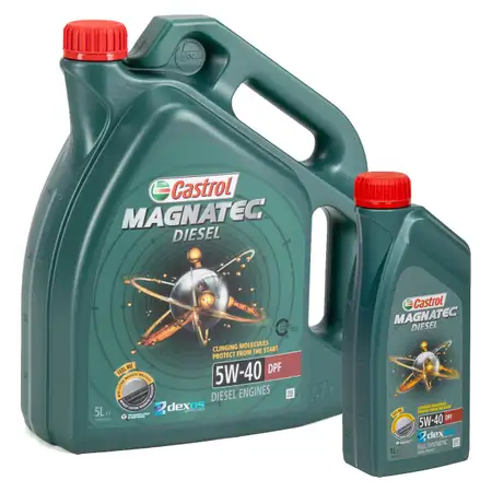 6L 6 Liter CASTROL Magnatec DIESEL DPF Motor&ouml;l &Ouml;l 5W40 dexos2 Ford WSS-M2C917-A