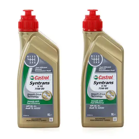 2L 2 Liter CASTROL Getriebe&ouml;l Schaltgetriebe&ouml;l SYNTRANS V FE 75W-80