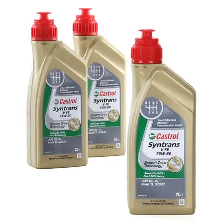 3L 3 Liter CASTROL Getriebe&ouml;l Schaltgetriebe&ouml;l SYNTRANS V FE 75W-80