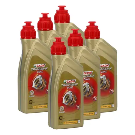 6L 6 Liter CASTROL TRANSMAX DUAL Getriebe&ouml;l Automatikgetriebe&ouml;l Doppelkupplung