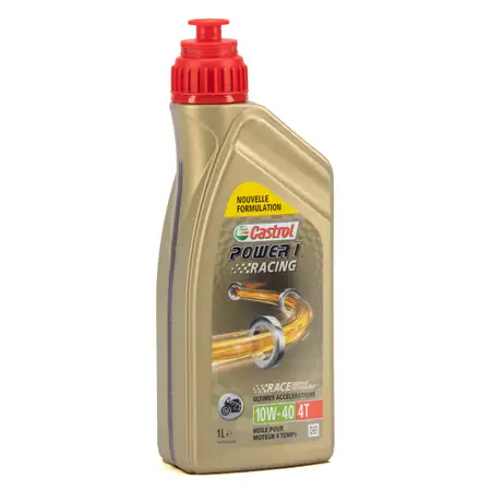 1L 1 Liter CASTROL POWER 1 RACING 4T 10W-40 Motorrad Motor&ouml;l &Ouml;l JASO MA-2