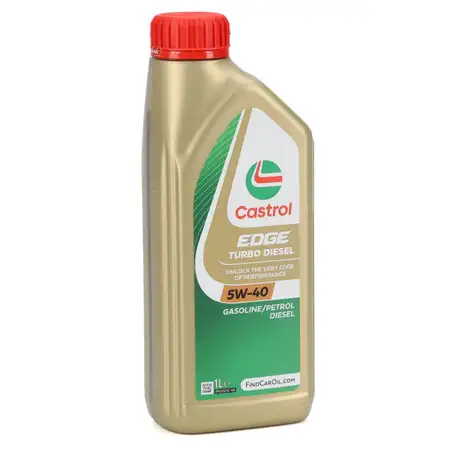 1L 1 Liter CASTROL EDGE TURBO DIESEL 5W-40 Motor&ouml;l MB 226.5 229.31/51 VW 505.00/.01