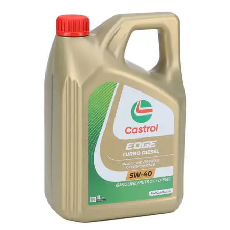 4L 4 Liter CASTROL EDGE TURBO DIESEL 5W-40 Motor&ouml;l MB 226.5 229.31/51 VW 505.00/.01