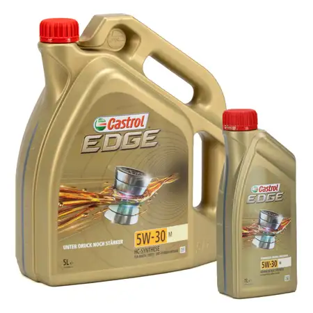 5L + 1L = 6 Liter CASTROL Edge Motor&ouml;l &Ouml;L 5W30 M BMW Longlife-04 MB 229.31/51/52