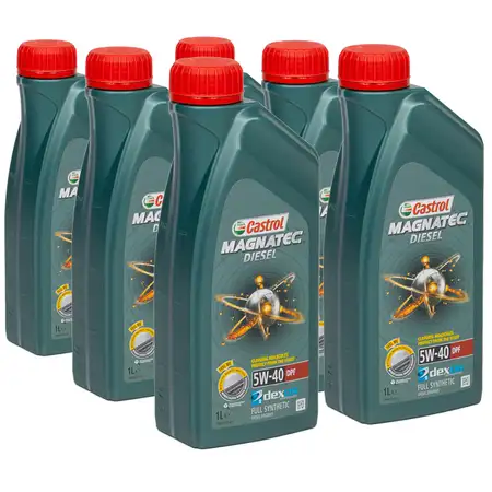 6 Liter CASTROL Magnatec DIESEL DPF Motor&ouml;l &Ouml;l 5W40 dexos2 Ford WSS-M2C917-A