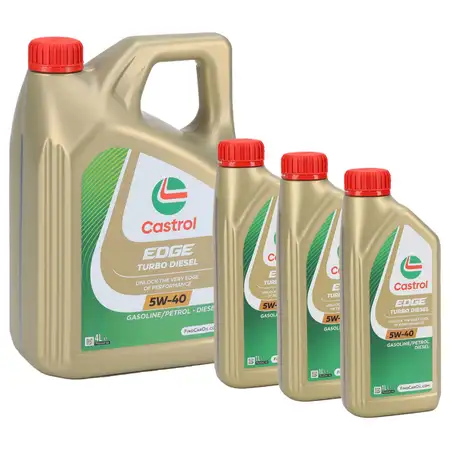 7L 7 Liter CASTROL EDGE TURBO DIESEL 5W-40 Motor&ouml;l MB 226.5 229.31/51 VW 505.00/.01