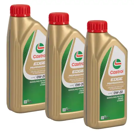 3L CASTROL EDGE Professional LL IV FE 0W-20 Motor&ouml;l PORSCHE C20 VW 508/509.00