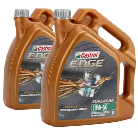 10L 10 Liter CASTROL EDGE Motor&ouml;l &Ouml;L SUPERCAR TITANIUM 10W-60 f&uuml;r BMW M A3/B3/B4