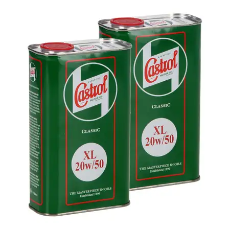 2L 2 Liter CASTROL CLASSIC XL 20W50 Motor&ouml;l Oldtimer Classic Cars pre1980