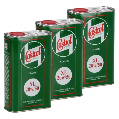 3L 3 Liter CASTROL CLASSIC XL 20W50 Motor&ouml;l Oldtimer Classic Cars pre1980