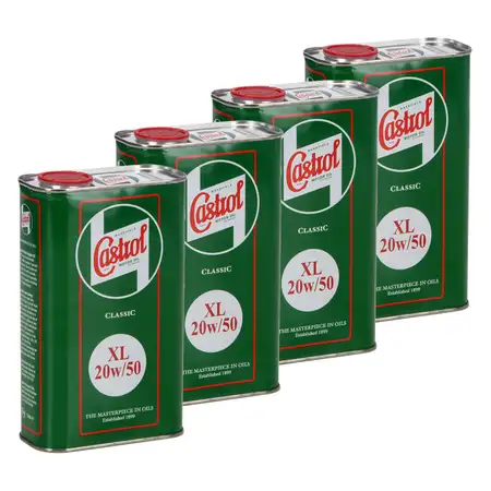 4L 4 Liter CASTROL CLASSIC XL 20W50 Motor&ouml;l Oldtimer Classic Cars pre1980