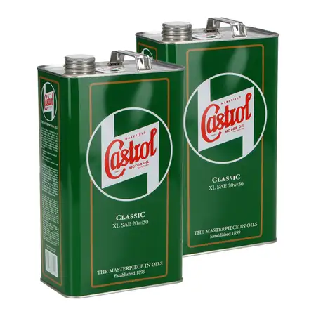 9,08 Liter CASTROL CLASSIC XL 20W50 Motor&ouml;l Oldtimer Classic Cars pre1980