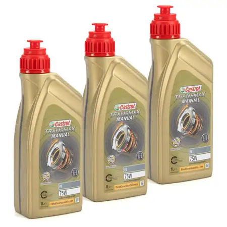 3L 3 Liter CASTROL Schaltgetriebe&ouml;l TRANSMAX MANUAL FE 75W API GL-4 MB 235.73