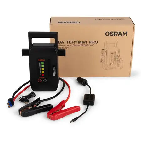 OSRAM OEBSPL 1000 Pro Batteriestarter Starthilfe Messger&auml;t LED-Anzeige 12V 1000-1500A