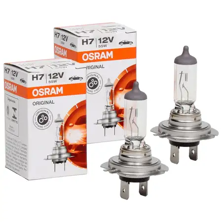 2x OSRAM 64210 Gl&uuml;hlampe Halogenlampe H7 ORIGINAL LINE 12V 55W PX26d