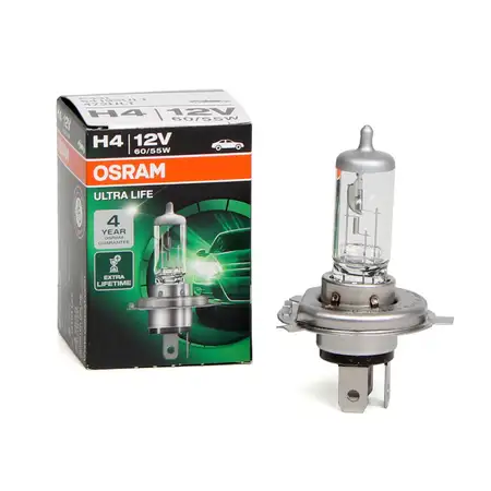 OSRAM Lampe Halogenlampe H4 ULTRA LIFE 12V 60/55W (1 St&uuml;ck) P43t 64193ULT