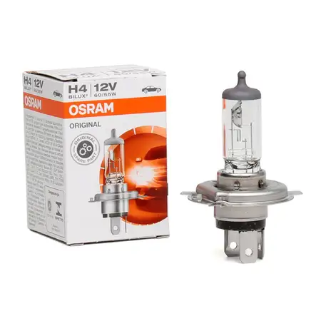 OSRAM Lampe Halogenlampe H4 ORIGINAL LINE 12V 60/55W (1 St&uuml;ck) P43t 64193