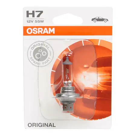 OSRAM Lampe Halogenlampe H7 ORIGINAL LINE 12V 55W (1 St&uuml;ck) PX26d 64210-01B