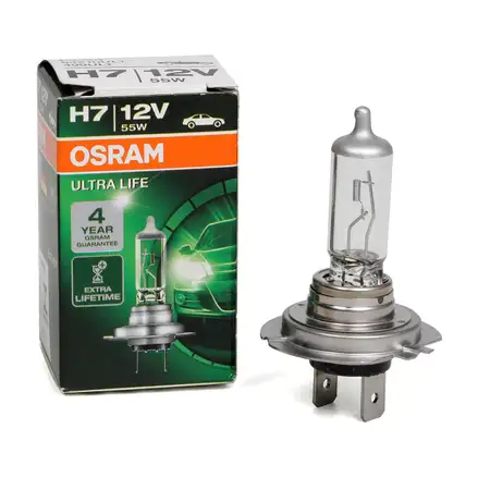 OSRAM Lampe Halogenlampe H7 ULTRA LIFE 12V 55W (1 St&uuml;ck) PX26d 64210ULT