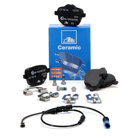 ATE Ceramic Bremsbel&auml;ge + Warnkontaktsensor BMW X3 G01 X4 G02 ohne Sportpaket hinten