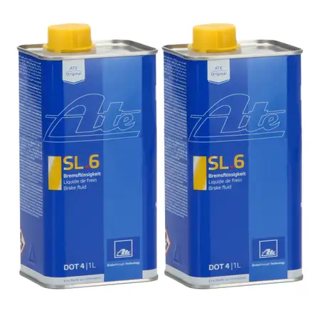 2L 2 Liter ATE 03.9901-6402.2 706402 Bremsfl&uuml;ssigkeit Brake Fluid SL 6 DOT 4