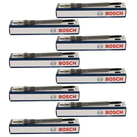 8x BOSCH GLP008 0250202142 Gl&uuml;hkerze MERCEDES W211 W463 W163 W220 OM628 0011594801