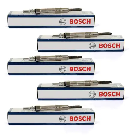 5x BOSCH GLP007 0250202036 Gl&uuml;hkerze ALFA ROMEO 156 166 FIAT Marea Kappa LANCIA 2.4 JTD