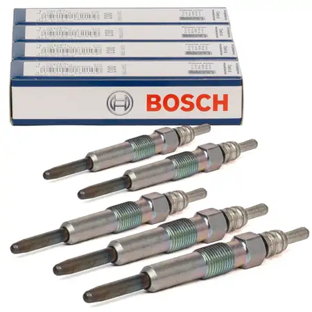 5x BOSCH GLP003 0250202022 Gl&uuml;hkerze VW T4 LT II AUDI 100 A6 C3 C4 2.5 SDI/TDI