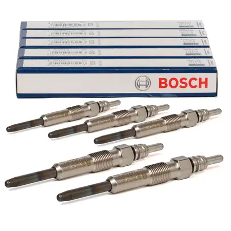 5x BOSCH GLP023 0250202023 Gl&uuml;hkerze VW T5 2.5 TDI Touareg (7L) 2.5 R5 TDI