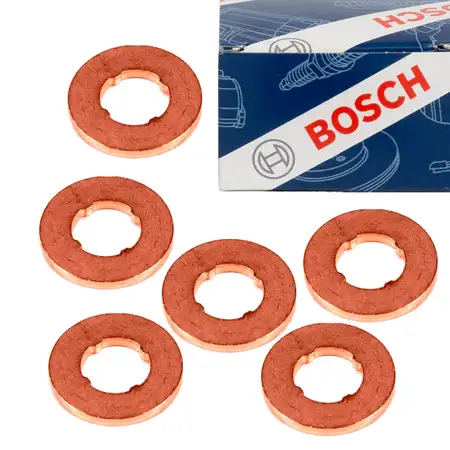 6x BOSCH F00VC17503 Dichtring D&uuml;senhalter W&auml;rmeschutzscheibe Injector Seals