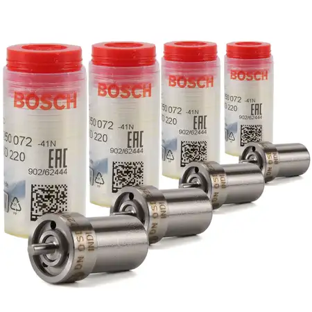 4x BOSCH 0434250072 Einspritzd&uuml;se Zapfend&uuml;se f&uuml;r MERCEDES-BENZ W115 W123 200D