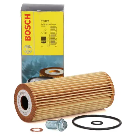 BOSCH 1457429122 &Ouml;lfilter + Schraube MERCEDES W202 W203 W124 W210 W140 M104 M111