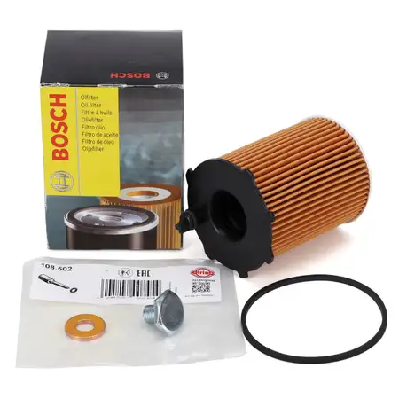 BOSCH 1457429238 &Ouml;lfilter + ELRING Schraube f&uuml;r CITROEN FIAT FORD MAZDA MINI OPEL PEUGEOT