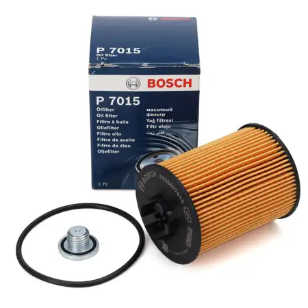 BOSCH F026407015 &Ouml;lfilter + Schraube OPEL Astra G H Corsa B C D Meriva A Tigra B 1.0-1.4