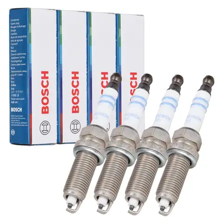 4x BOSCH VR8SC+ 0242129510 Z&uuml;ndkerze CITROEN DACIA NISSAN PEUGEOT RENAULT 1.2 1.4