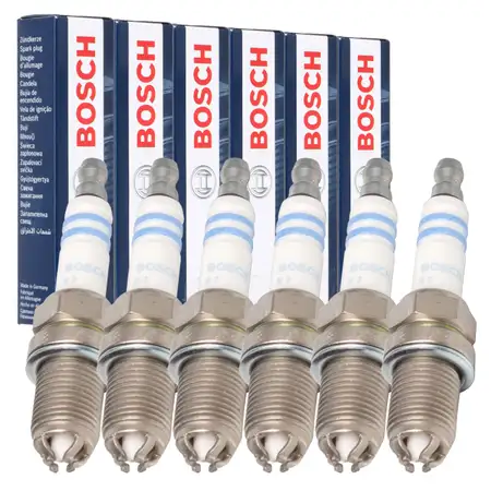 6x BOSCH FGR7DQP+ 0242236562 Z&uuml;ndkerze BMW 3er E36 E46 5er E34 E60 E61 E38 E65 12120037607