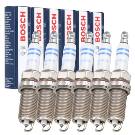 6x BOSCH FR7NPP332 0242236510 Z&uuml;ndkerze BMW 1er E81-88 3er E90-93 5er E60 E61 12122158253